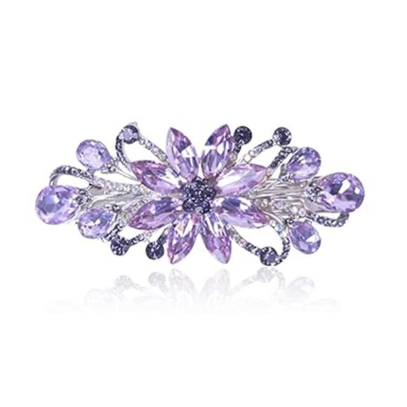 Purple Rhinestone Hairpin – Luxury Jewelry Design, Perfect Mother's Day Gift - Picture 3 of 3